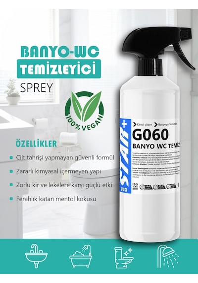 Güçlü Banyo Temizleyici Ve Kireç Çözücü Sprey Mentol Kokusu 1000 Ml