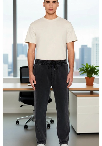 Ersefa Erkek Relaxed Fit Kordonlu Jean Pantolon Fonksiyonel Dayanıklı Ka siyah Ersefa Erkek Relaxed Fit Kordonlu Jean Pantolon Fonksiyonel Dayanıklı Ka siyah