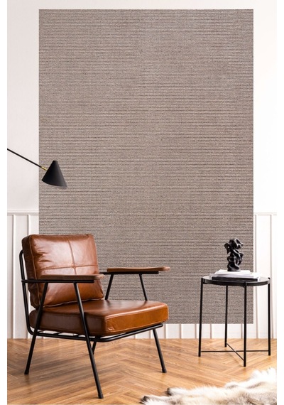 Modern Desenli Yıkanabilir Şönil Dokuma Saçaklı Kaymaz Taban Salon Mutfak Halı Kilim Vizon