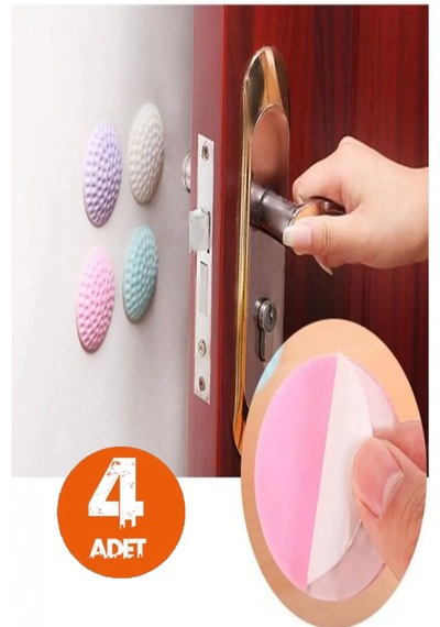 Tineke Çok Amaçlı Silikon Kapı Duvar Koruyucu Tampon 4lü Paket