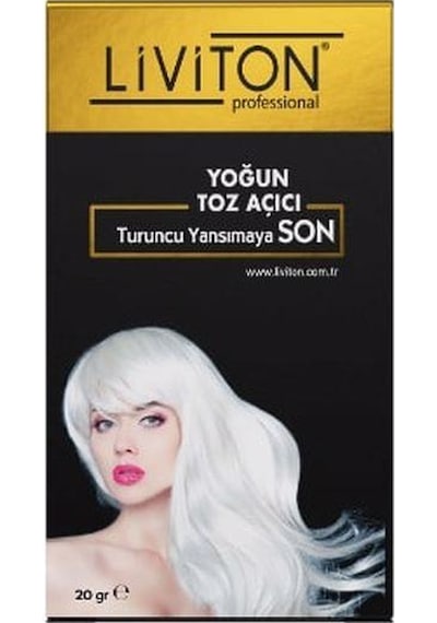 Liviton Professional Tek Kullanımlık Yoğun Toz Saç Açıcı 20 G + Oksidan 50 ML