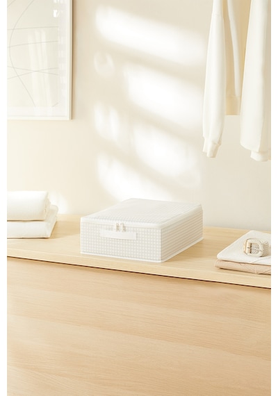 Home Wave Gri Pötikare Destekli Kutu Hurç 31 X 38 X 12 Cm
