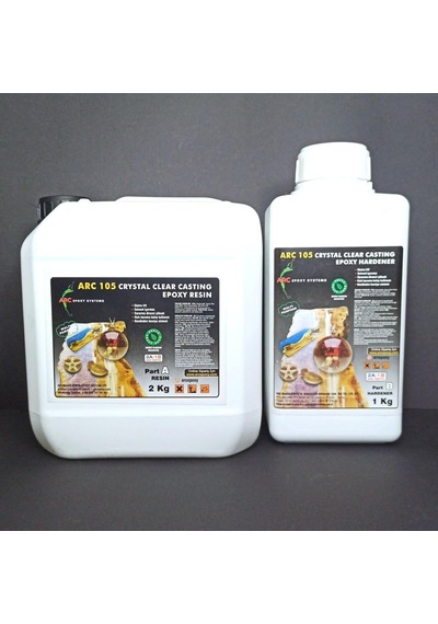 Arc Arc105 Epoksi Reçine Ultra Şeffaf Hobi Epoksi Seti 3 Kg Set