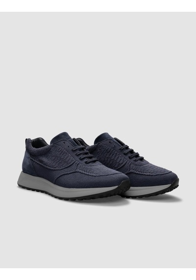 Cabani Rossano Triko Lacivert Bağcıklı Erkek Spor Ayakkabı