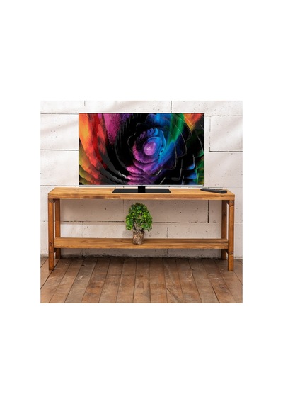 Ahşap Tv Sehpası Tv Ünitesi Tv Stand Eskitme Ceviz Renk Kahverengi