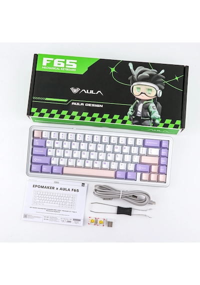 Aula F65 Nimbus V3 Switch Mekanik Rgb Tkl Makrolu Hot Swap Kablos