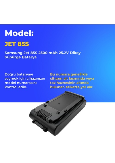 Samsung Uyumlu Jet 85s 2500 Mah 25.2v Dikey Süpürge Batarya