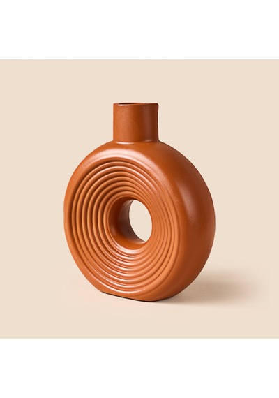 Deco Yuvarlak İskandinav Dekor - Kiremit - 18 Cm