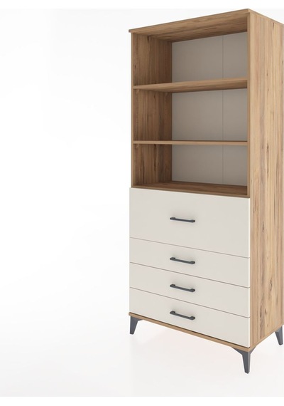 Hyperion Dolap 3 Raflı 4 Çekmeceli 88x44x195 Çam-aytaşı Atlas Çam