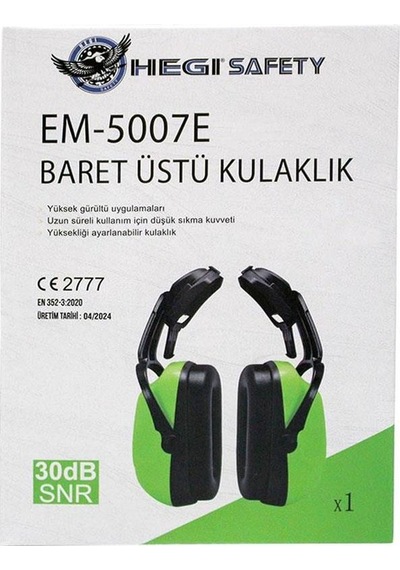 Hegi Safety Em5007e Barete Monte Edilebilir Kulaklık 30db Snr
