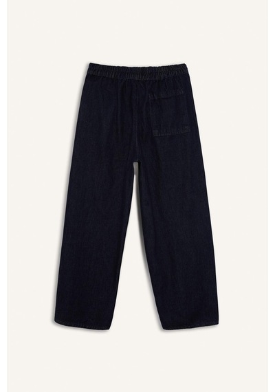 DeFacto Barrel Fit Beli Lastikli Bilek Boy Cepli Yumuşak Jean Pantolon E3873AX25SPNM82