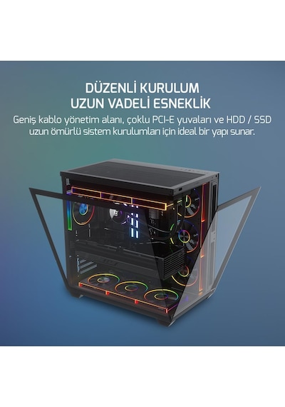 Warcry Ravora 7xargb Fan 80+ Bronze Micro-atx Gaming Oyuncu Kasa 750w