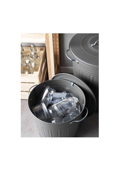 Ikea Knodd Çöp Kutusu, Gri, 16 Lt, Kapaklı