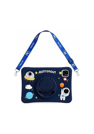 Forzacase İpad Pro 11 2018 İle Uyumlu Astronot Desen Askılı Standlı Silikon Kılıf - Fc1254 Standlı Kapak