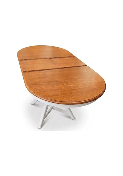 Vintera Açılır Oval Ahşap Mutfak Masası 80x120 Natural-beyaz
