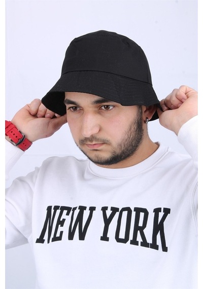 Cappello Unisex Safari Şapka - Outdoor - Capusfr001-Siyah