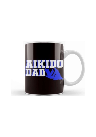Aikido Dad Father Fighter Martial Arts Fight Self Defense Kupa Bardak Porselen Karışık