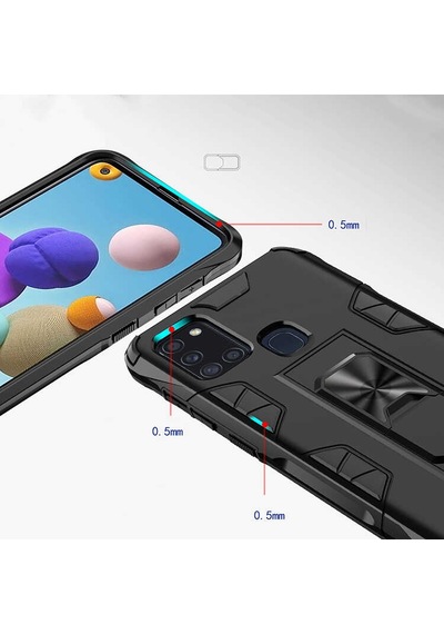 Galaxy A21s Kılıf Zore Volve Kapak Gold