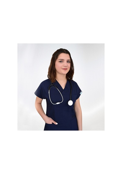 Unisex Kadın Erkek Lacivert Renk Soft Likra Takım Hemşire Doktor Hastane Üniforma Lacivert Lacivert