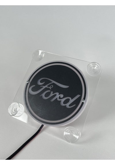 Ahmet Otomotiv Ford Siyah Cam Önü Logo Tabela 12volt