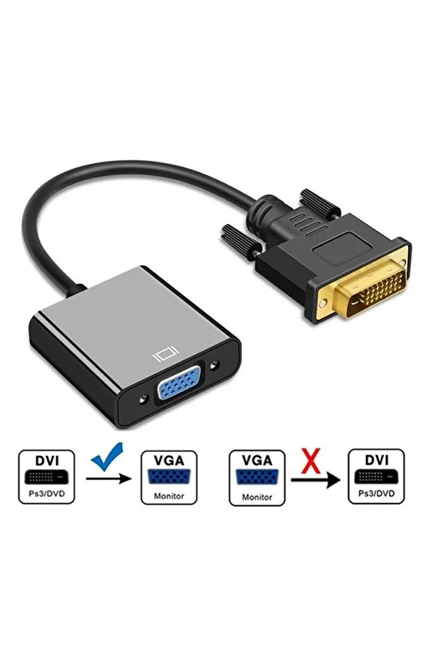 Dvı - D 24 1 To Vga Aktif Dönüştürücü Kablo Dvı-d Erkek - Vga Dişi Dvı In Vga Out Dvı Vga