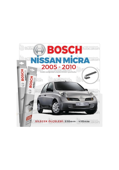Nissan Micra Muz Silecek Takımı 2005-2010 Bosch Aeroeco N11.4004