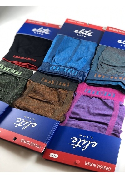 Karışık Renk 3'lü Erkek Dikişsiz Mikro Boxer Asorti