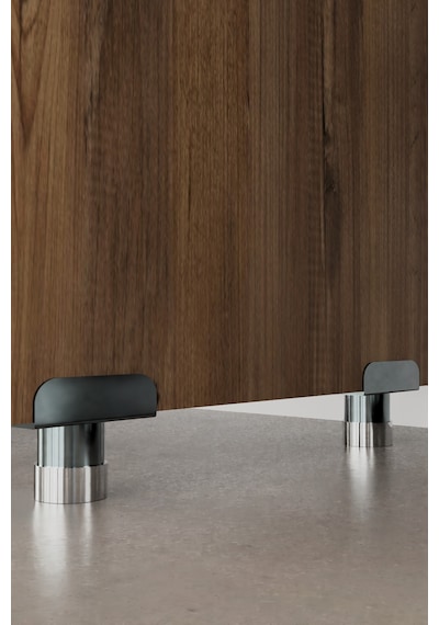 Alpaevmobilya Modern 4 Raflı Oval Kesim Banyo Düzenleyici Raf Metal Ayaklı Çok Amaçlı Raf Banyo Dolabı Açık Dolap Atlantik Çam