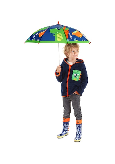 Denokids Renkli Dinozorlar Erkek Çocuk Şemsiye Lacivert