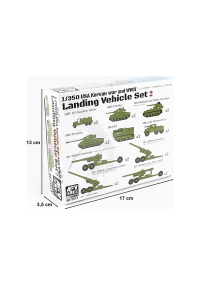 Afv Club Se73517 1/350 Ölçek, Usa Korea War & Ww2 Çıkartma Gemisi Araç Seti, Plastik Model Kiti