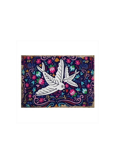 Bedeko Beyaz Kuşlar Model Mdf Tablo 25 Cm X 35 Cm
