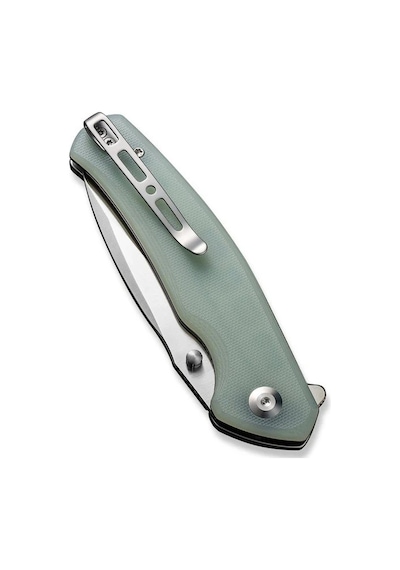 Sencut Slashkin Flipper & Thumb Stud Knife Natural G10 Handle Kamp Çakı Açık Yeşil