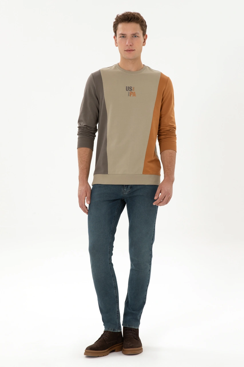 U.s. Polo Assn. Erkek Açık Haki Sweatshirt 50316379-vr183 Acık Hakı