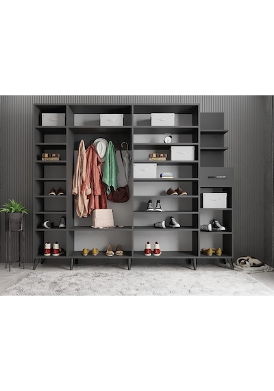 Açelya Portmanto Vestiyer Füme  M7-240 cm