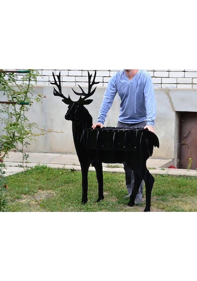 Mangal Barbekü Ayaklı Mangal Geyik Model