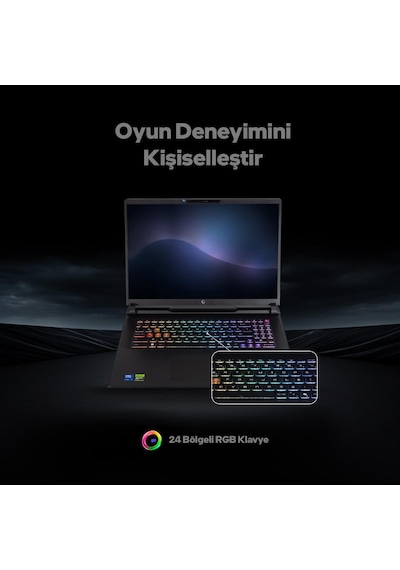 Game Garaj Slayer5 9XL-5090 C2 Ultra 9 275HX 32 GB 2 TB SSD RTX5090 17" Free Dos Dizüstü Bilgisayar