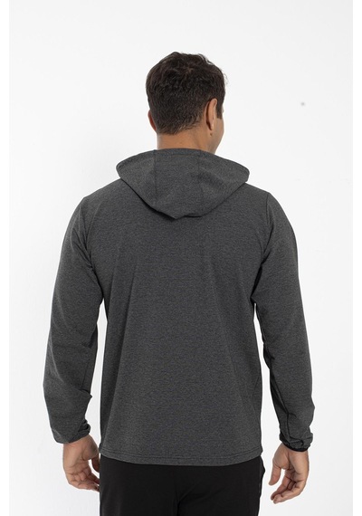 Crozwise Pamuklu Kapşonlu Erkek Sweatshirt Antrasit
