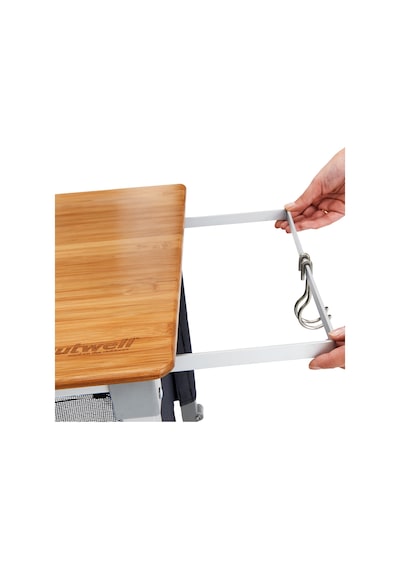 Outwell Padres Storage Unit Bambu Portaatif Kamp Mutfağı Çok Renkli