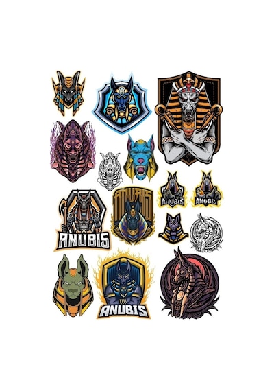 Mısır Ve Firavun Sticker Set 2 20 Parça Telefon, Tablet, Defter, Laptop Sticker