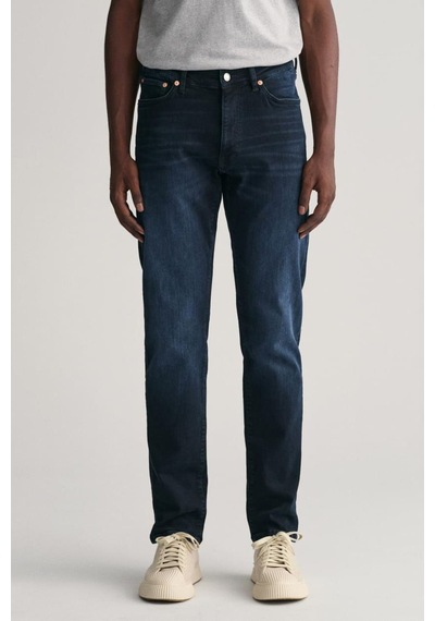 Gant Erkek Extra Slim Fit Orta Bel Jean Pantolon - Koyu Lacivert Black Vıntage