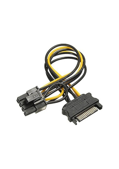 Sata To 6+2 Pin 8 Pin Ekran Kartı Power Çevirici Kablo Bakır 20Cm