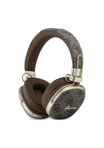 Guess Lisanslı ENC Teknolojili 4G Desen Metal Script Logolu Kulak Üstü Bluetooth 5.4 Kulak Üstü Kulaklık