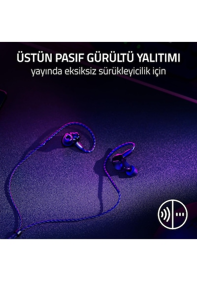 Moray - 24/7 Streaming İçin Ergonomik Kulak İçi Kulaklık Hibrit Çift Sürücü Tasarımı, Ergonomik Düz Tasarım, En İyi Pasif Ses Yalıtımı Siyah