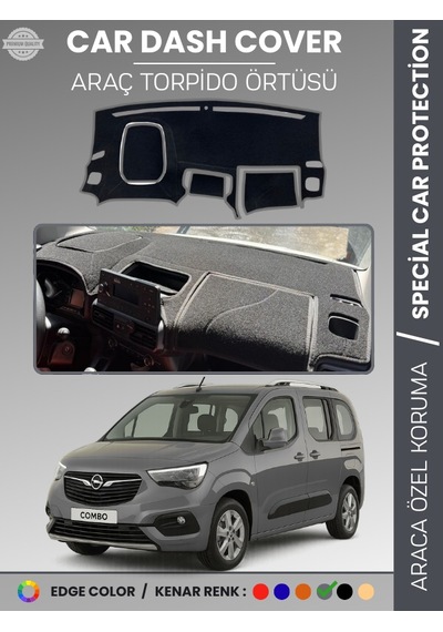 Opel Combo E 2018-2025 Torpido Örtüsü Ön Göğüs Koruma Torpido Koruma Tam Uyum Çatlamayı Önler - 630 Stiloto