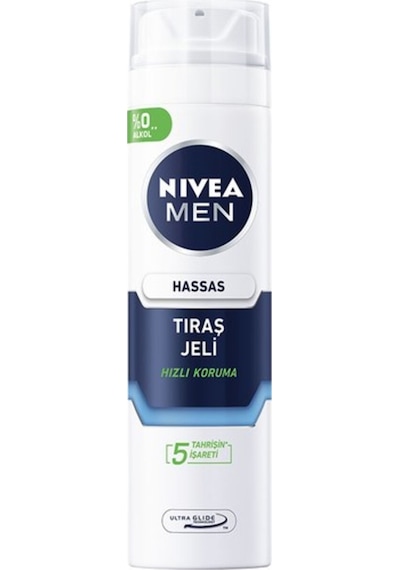 Men Hassas Tıraş Jeli 200ml, Hassas Ciltlere Özel Hızlı Koruma, , Alkolsüz Formül