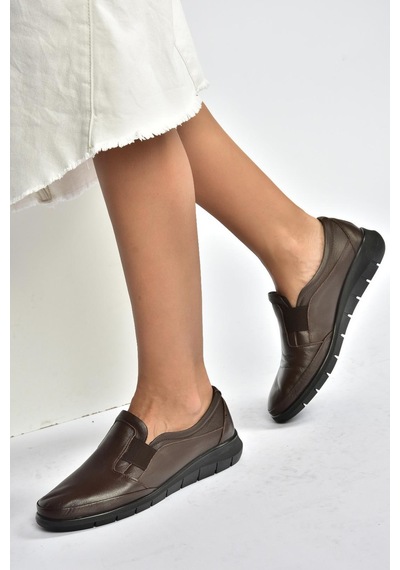 Fox Shoes V324991003 Kahverengi Hakiki Deri Günlük Kadın Ayakkabı Kahverengi-hakiki Deri