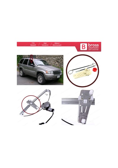 Jeep Grand Cherokee 2 WJ WG 1998-2005 İçin Ön Sağ Cam Kriko  Seti