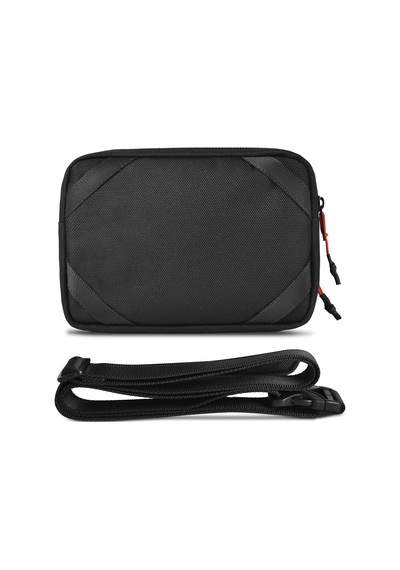 Wiwu Essen Serisi Suya Dayanıklı 1200d Polyester Kumaş Çapraz Vücut Çantası Siyah Siyah