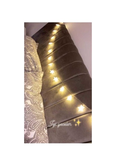 Dekoratif 5 Metre 20 Adet Yıldızlı Ip Led Işık - Fişli Yıldız Led Süs Günışığı