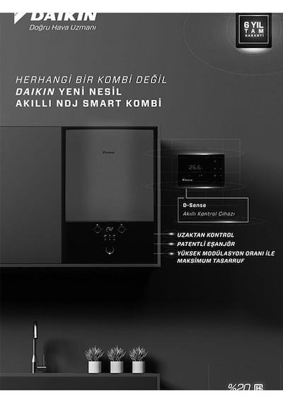 Daikin NDJ Smart Premix 28 kW Tam Yoğuşmalı Kombi